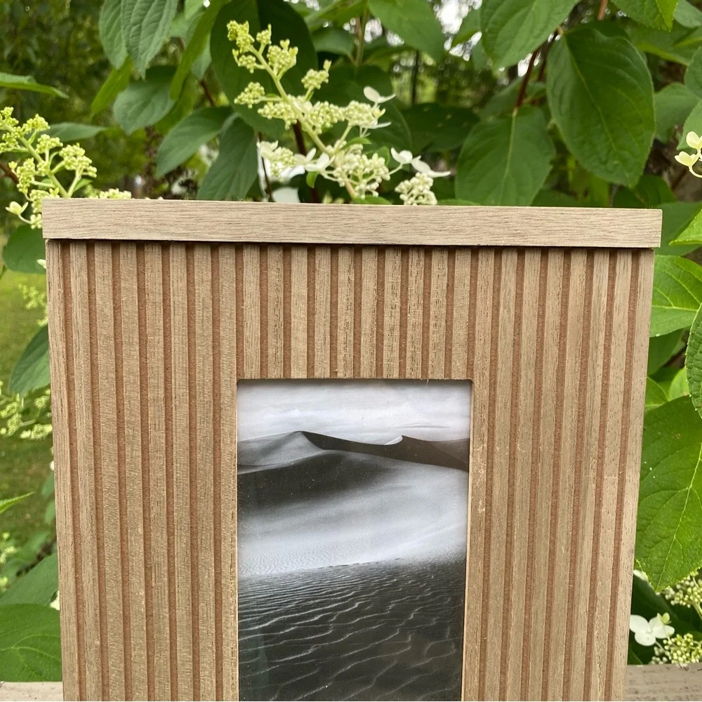 Threshold 4X6 Fluted Frame slats natural wooden picture frame farmhouse cottage
